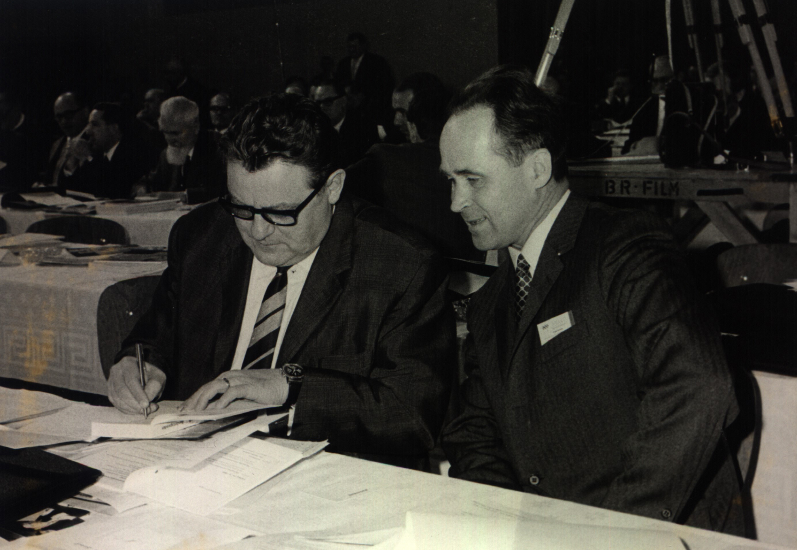 Franz Josef Strauss mit Hans Arendt - 16.12.1968